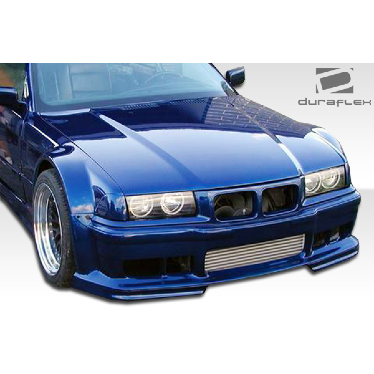 Modify your BMW 3-Series 1992 with our Exterior/Front Bumpers or Lips - Front view of BMW with low angle perspective