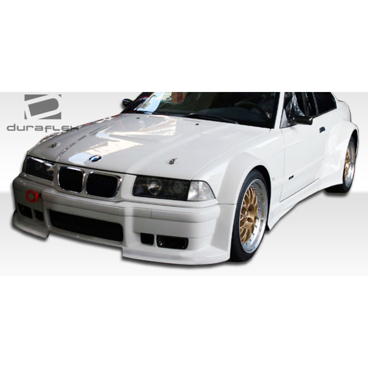 Modify your BMW 3-Series 1992 with our Exterior/Side Skirts - Front angled view of the vehicle