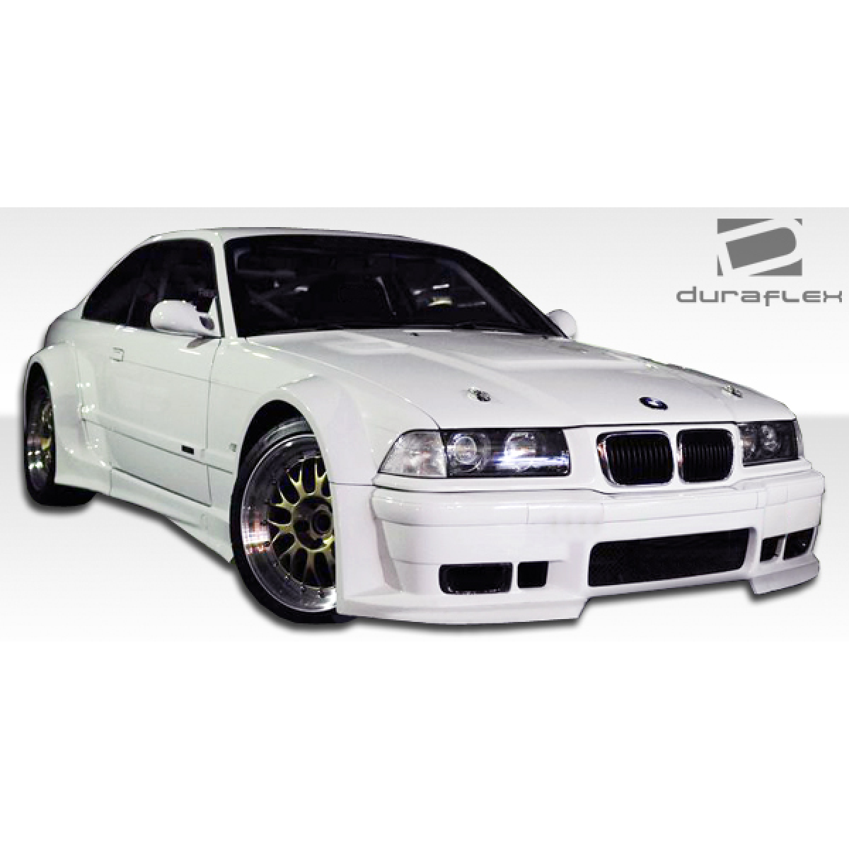 Modify your BMW 3-Series 1992 with our Exterior/Side Skirts - Image shows vehicle at a slight front angle