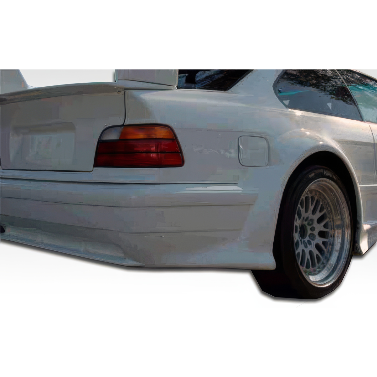 Modify your BMW 3-Series 1992 with our Exterior/Complete Body Kits - Rear angle showing wide body fender flares