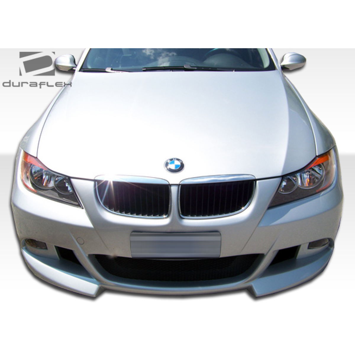 Modify your BMW 3-Series 2006 with our Exterior/Front Bumpers or Lips - Front view of the BMW 3 Series E90 at eye level