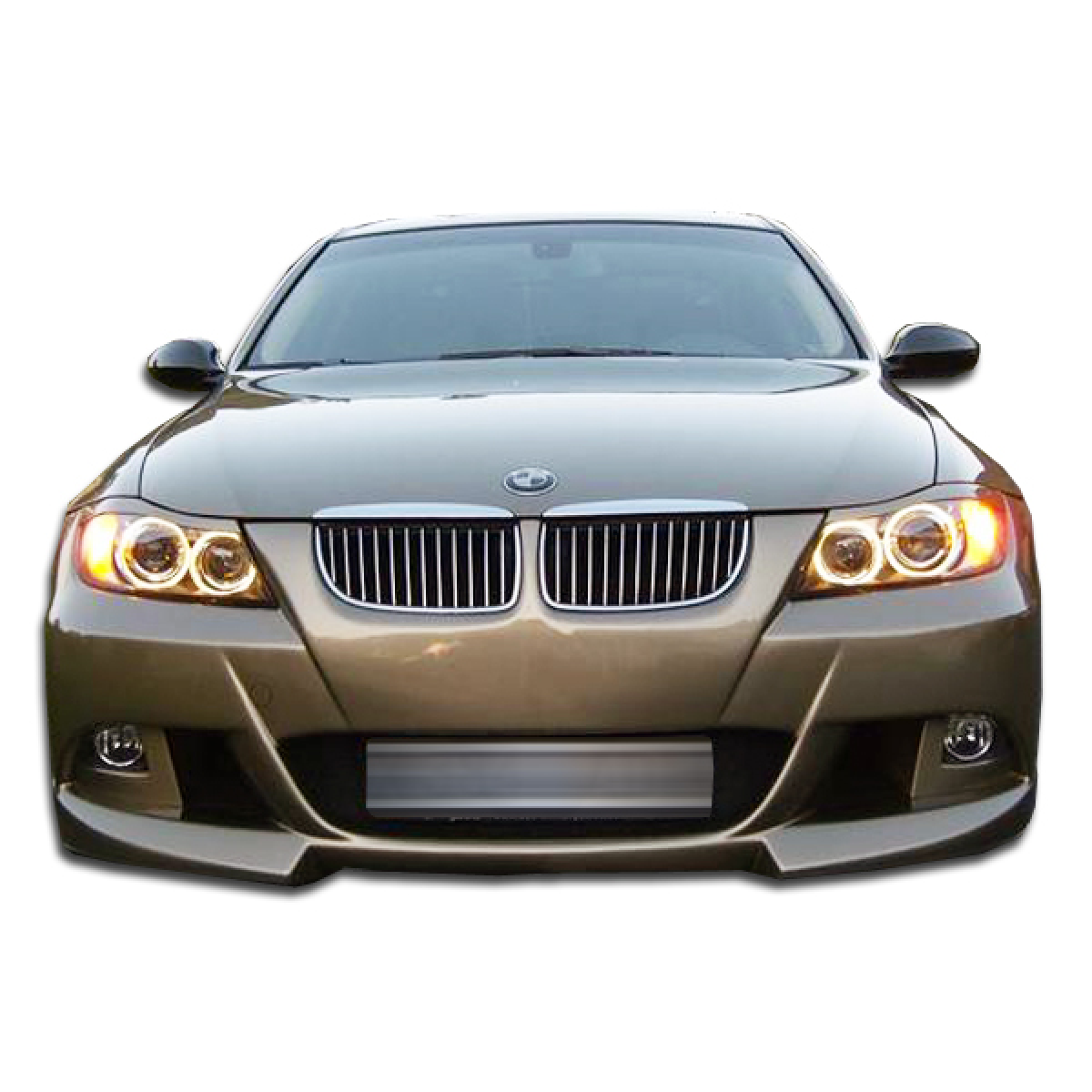 Modify your BMW 3-Series 2006 with our Exterior/Front Bumpers or Lips - Front view of the vehicle at a straight angle