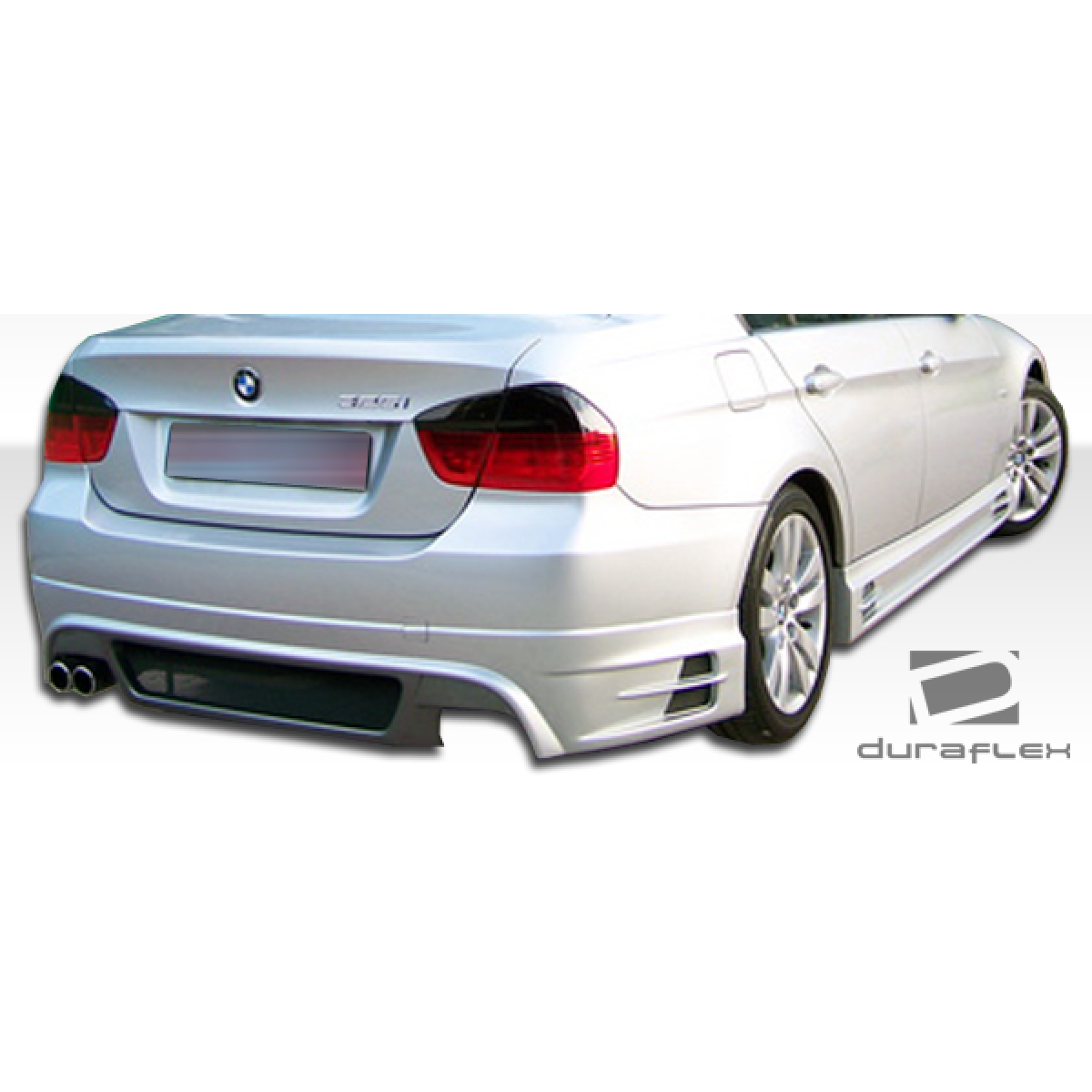 Modify your BMW 3-Series 2006 with our Exterior/Side Skirts - Rear angle view of BMW 3 Series