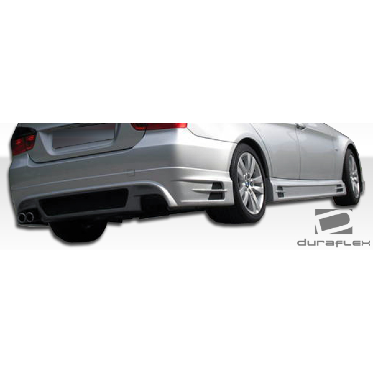 Modify your BMW 3-Series 2006 with our Exterior/Side Skirts - View from slightly below and behind the vehicle