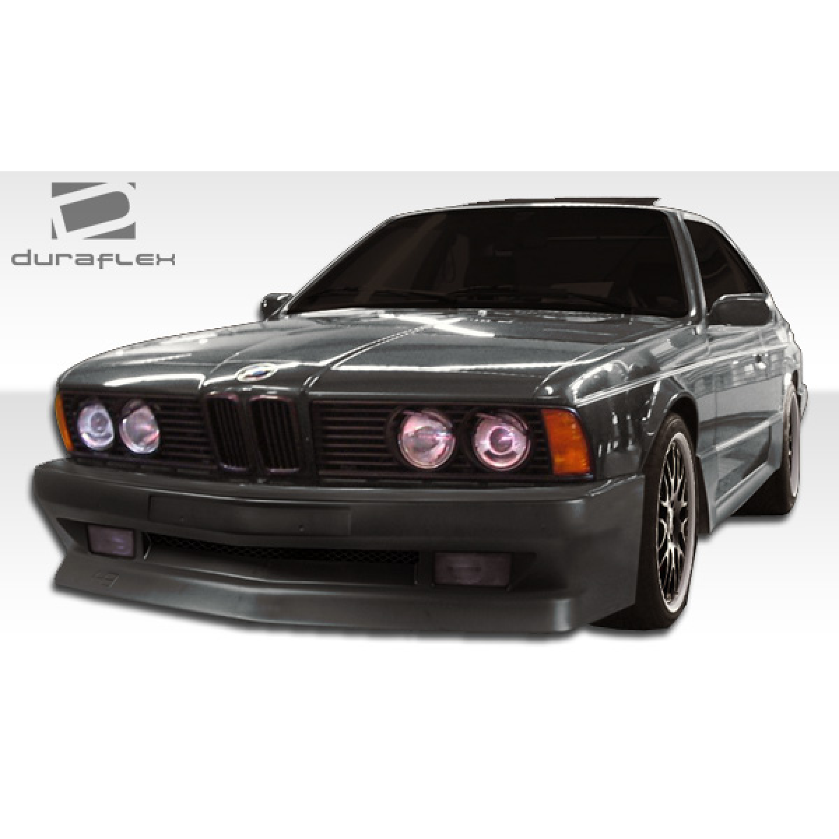 Modify your BMW 6-Series 1976 with our Exterior/Side Skirts - Frontal angle view of the vehicle showcasing design