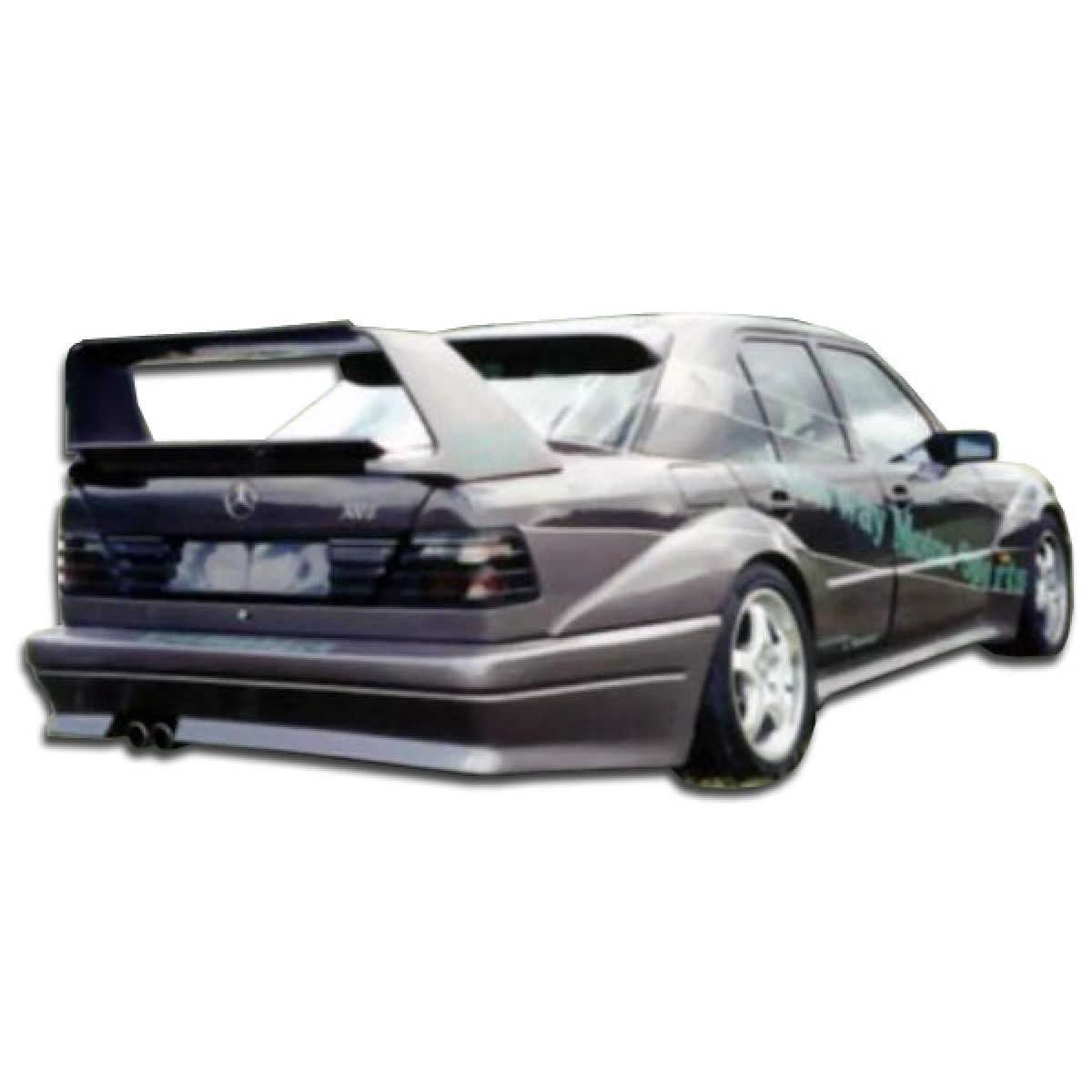 Modify your Mercedes-Benz 190 1984 with our Exterior/Complete Body Kits - Rear angle view highlights bumper design features