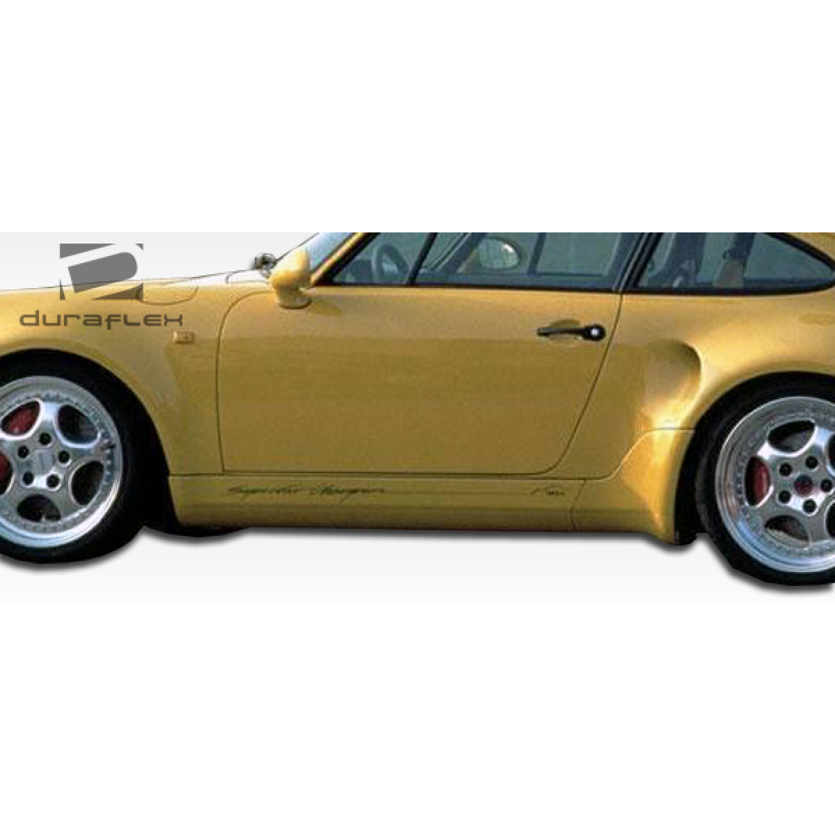 Modify your Porsche 911 1989 with our Exterior/Side Skirts - Side view showcasing side skirts at a right angle