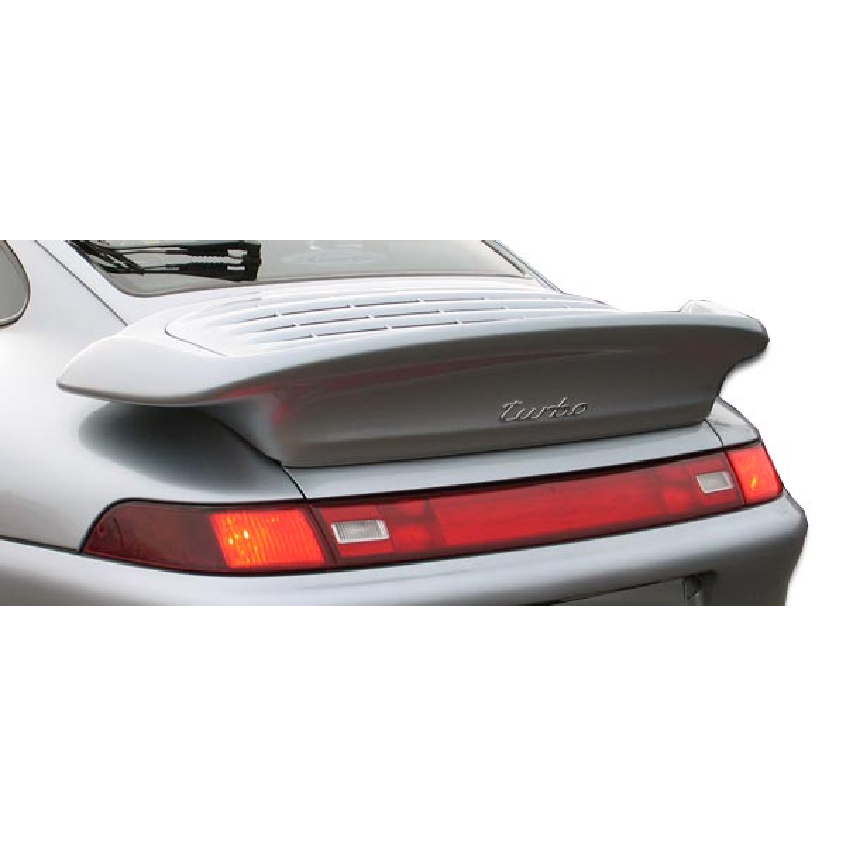 Modify your Porsche 911 1995 with our Exterior/Wings - Angle from rear showing wing and lights