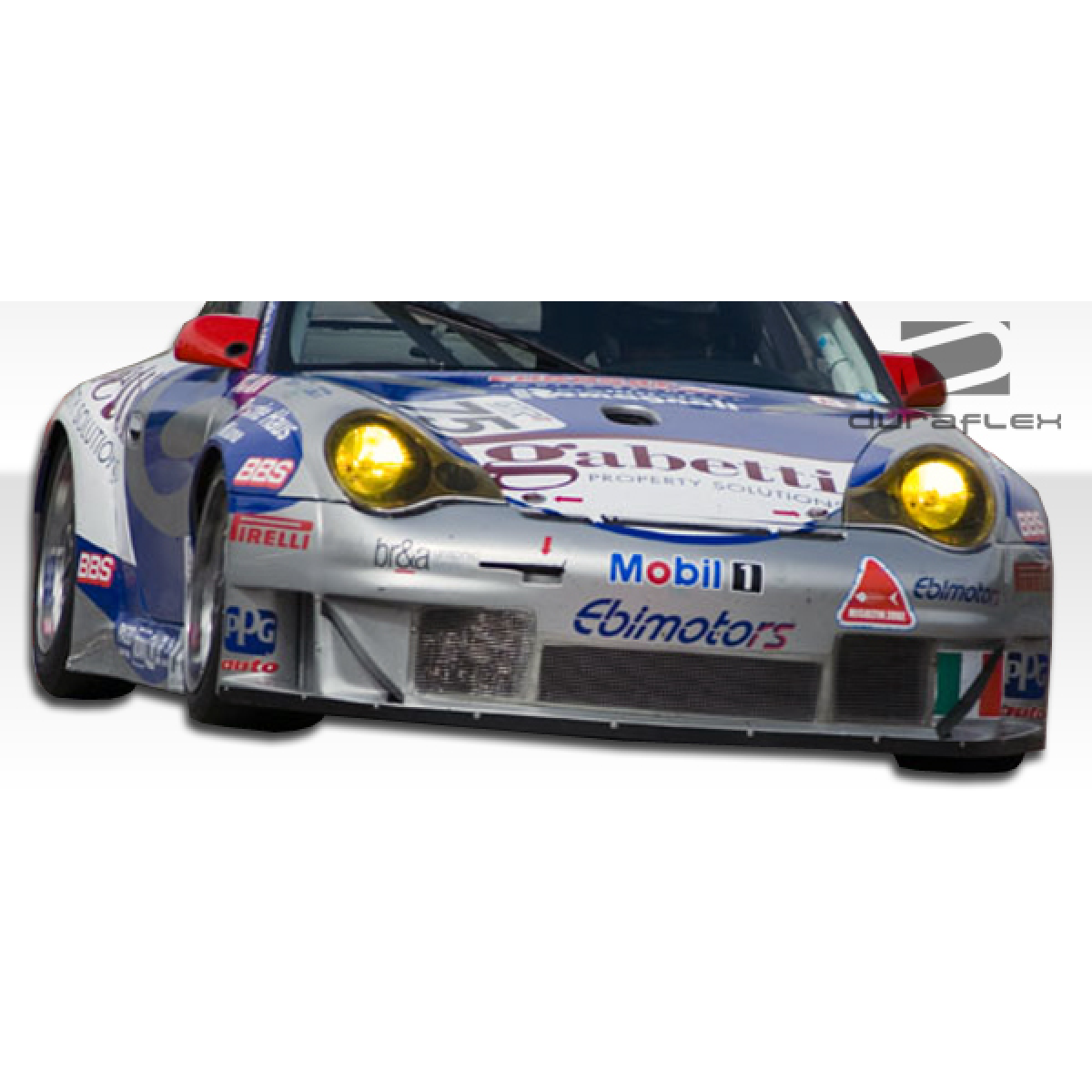 Modify your Porsche 911 2002 with our Exterior/Front Bumpers - Front view with a slight angle towards the side