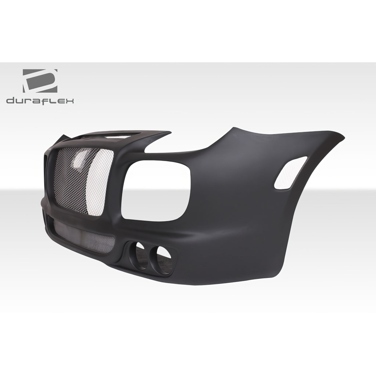 Modify your Porsche Cayenne 2003 with our Exterior/Front Bumpers or Lips - Front view showing contours and mesh design