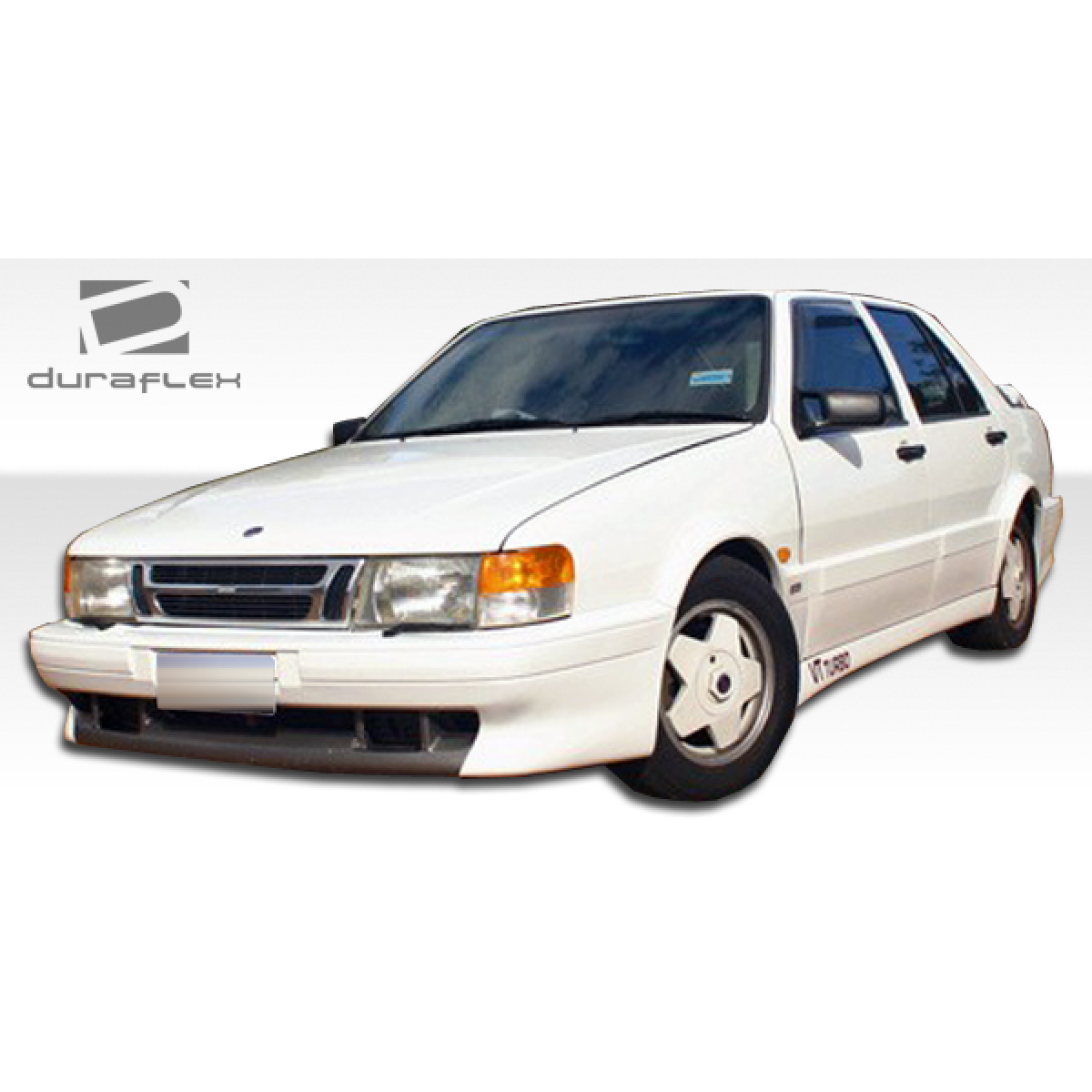 Modify your Saab 9000 1986 with our Exterior/Side Skirts - Front angle view of the vehicle