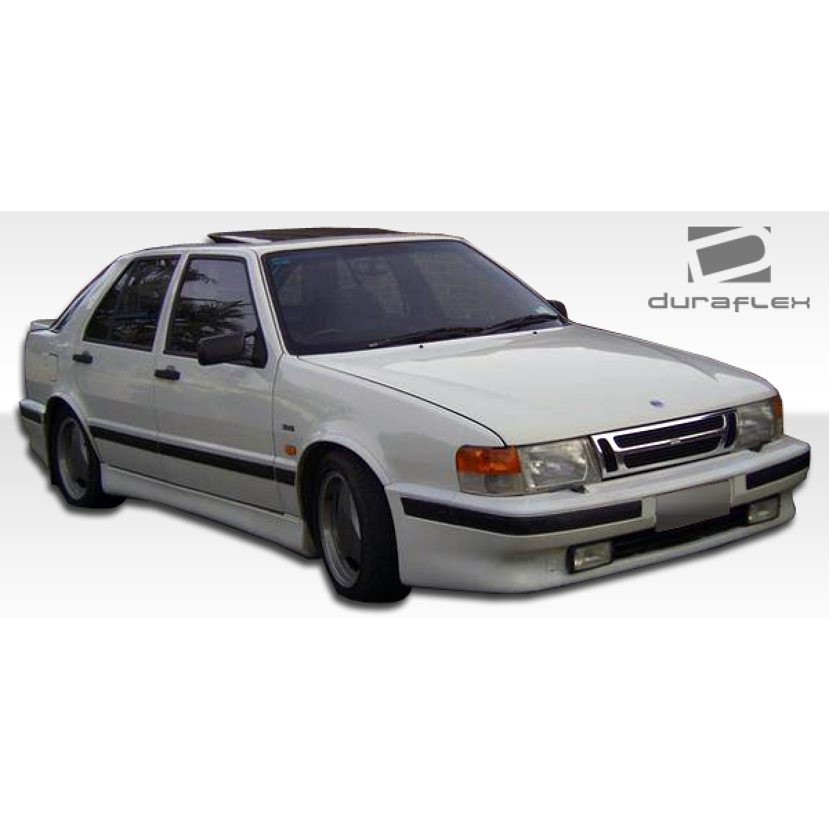 Modify your Saab 9000 1986 with our Exterior/Side Skirts - Frontal left three quarter angle of the vehicle