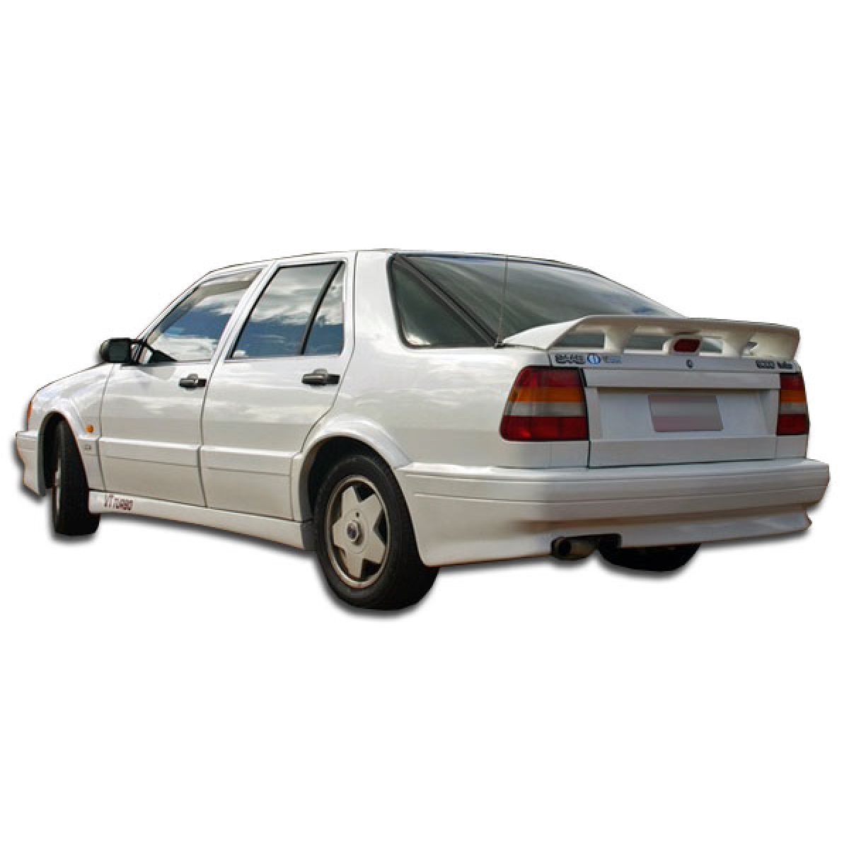 Modify your Saab 9000 1988 with our Exterior/Rear Bumpers or Lips - The image shows a rear three quarter view