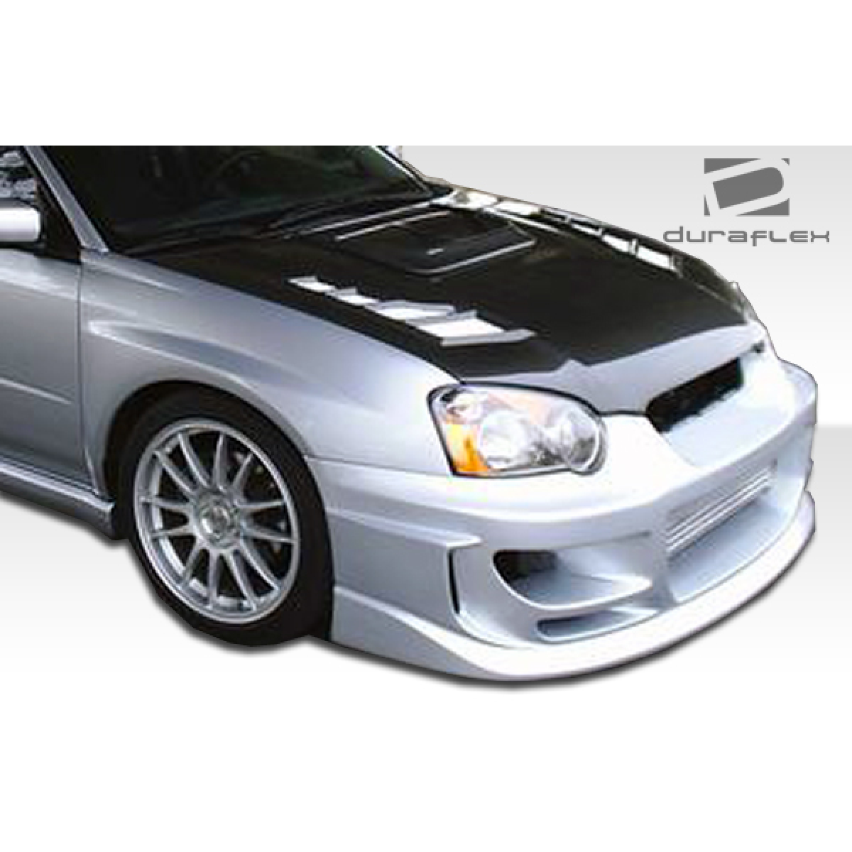 Modify your Subaru Impreza 2004 with our Exterior/Front Bumpers or Lips - Front angle with emphasis on bumper and hood