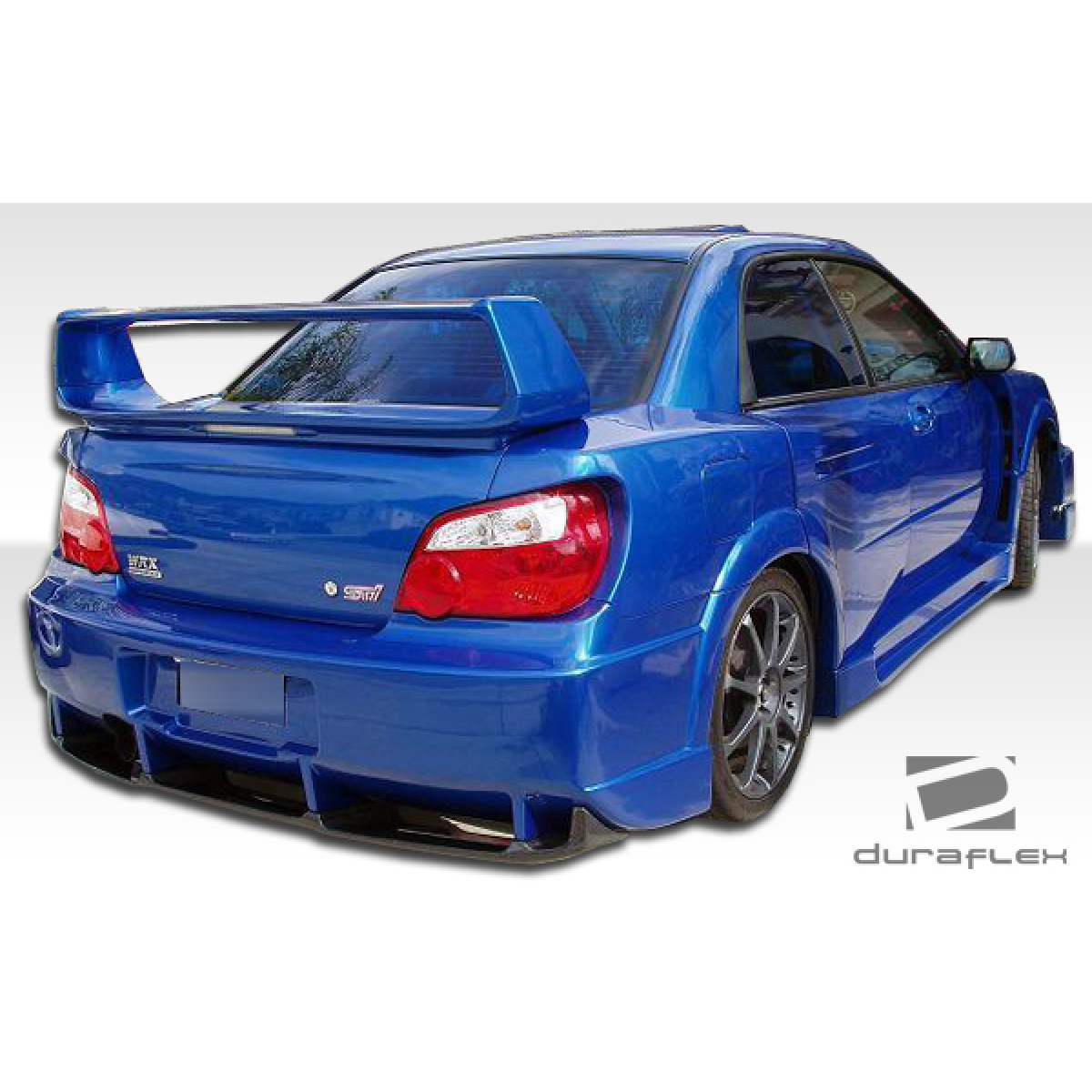 Modify your Subaru Impreza 2004 with our Exterior/Fenders - Rear angle showcasing body kit features