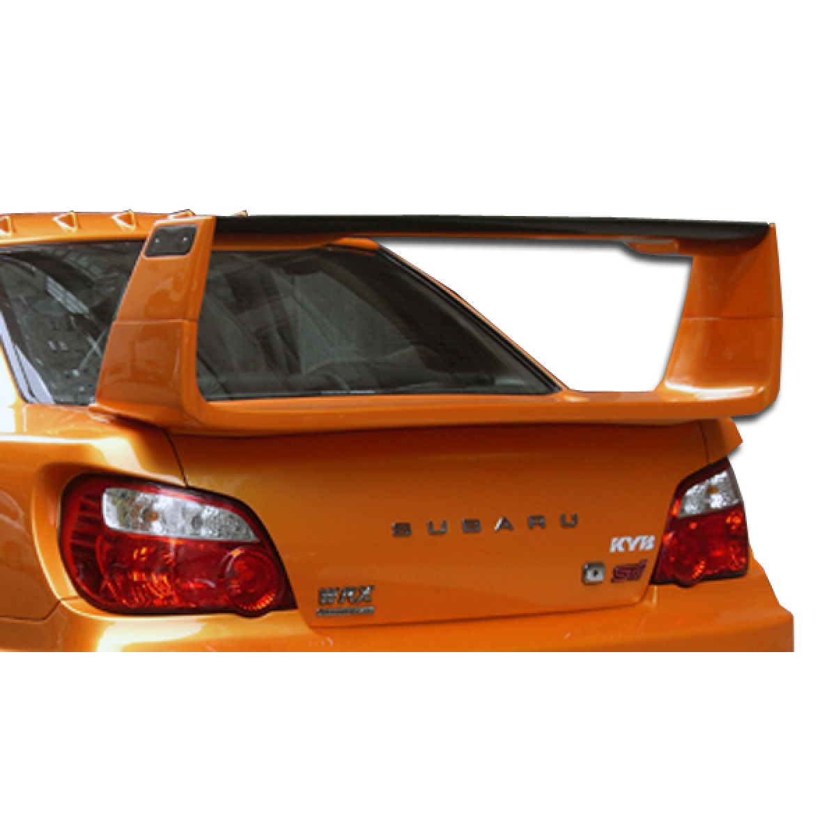 Modify your Subaru Impreza 2002 with our Exterior/Wings - Rear angle showing the trunk lid wing design