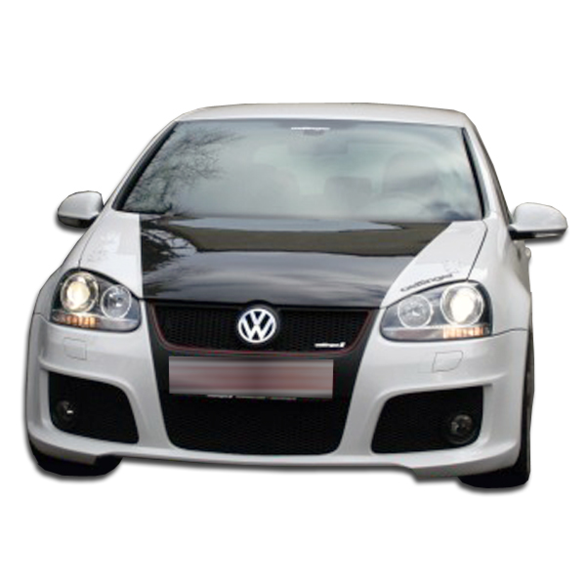 Modify your Volkswagen Golf 2006 with our Exterior/Front Bumpers or Lips - Front view at eye level showing car details