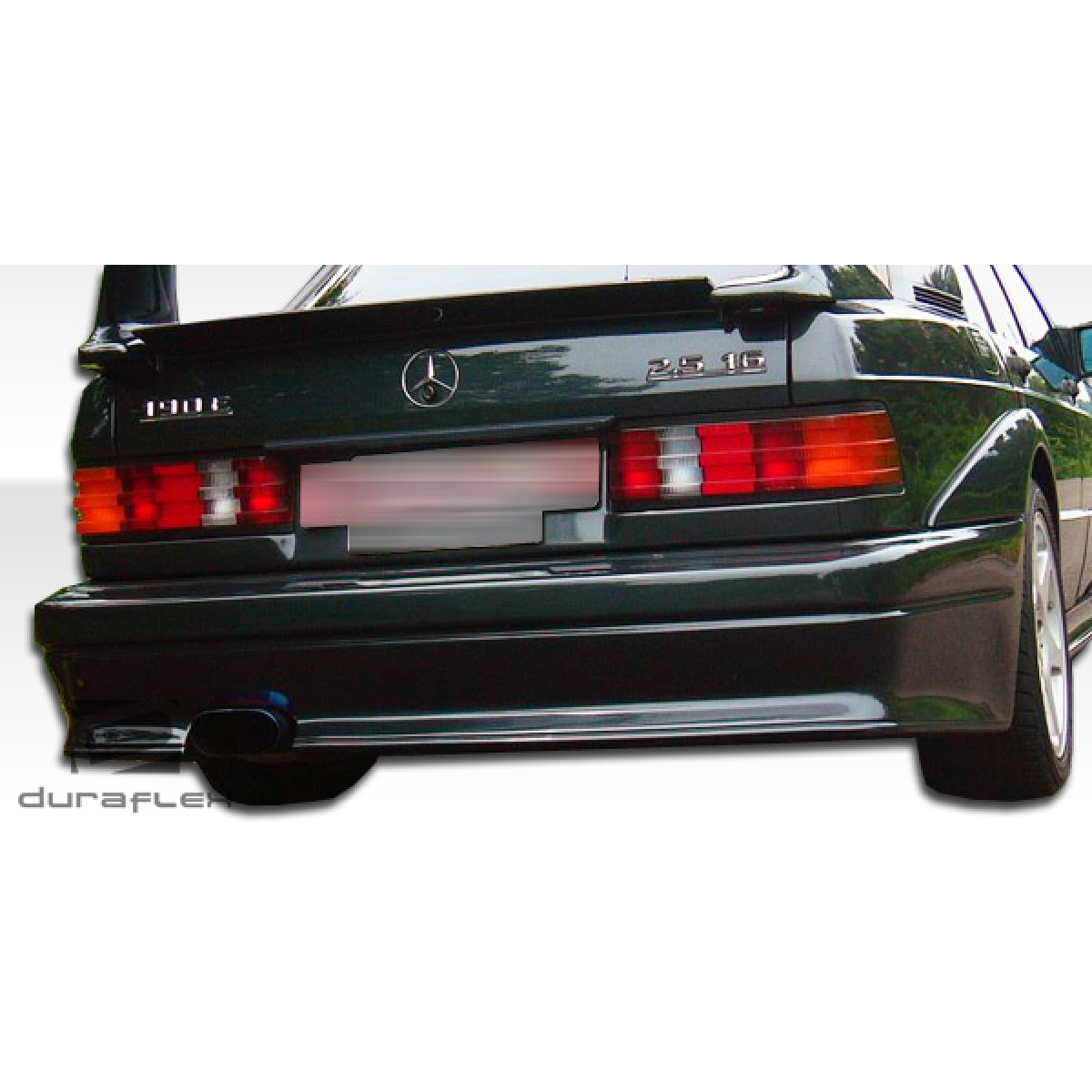 Modify your Mercedes-Benz 190 1984 with our Exterior/Complete Body Kits - Rear view at a slight upward angle