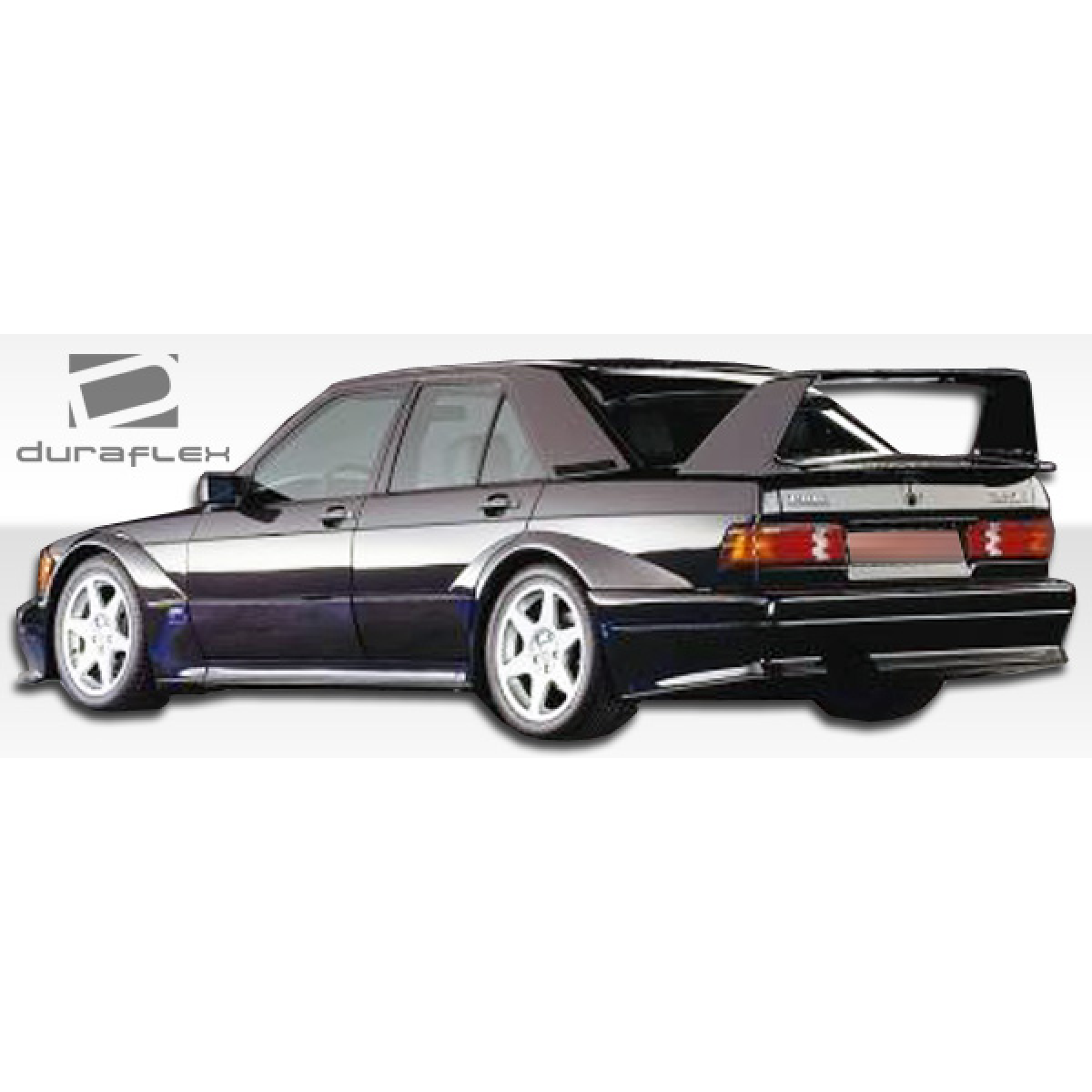 Modify your Mercedes-Benz 190 1984 with our Exterior/Complete Body Kits - The image shows the vehicle from a rear angle