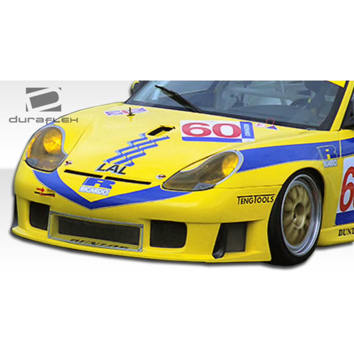 Modify your Porsche 911 1999 with our Exterior/Complete Body Kits - Front angle view of a Porsche 911 GT3-R body kit