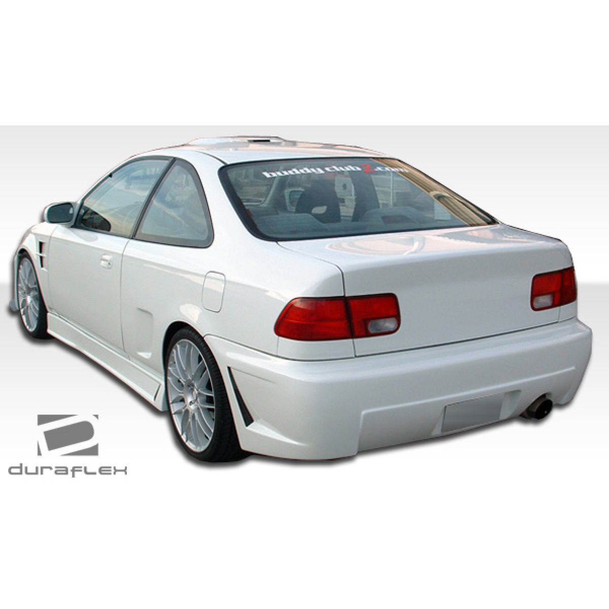 Modify your Honda Civic 1996 with our Exterior/Side Skirts - The image shows a rear three quarter angle view