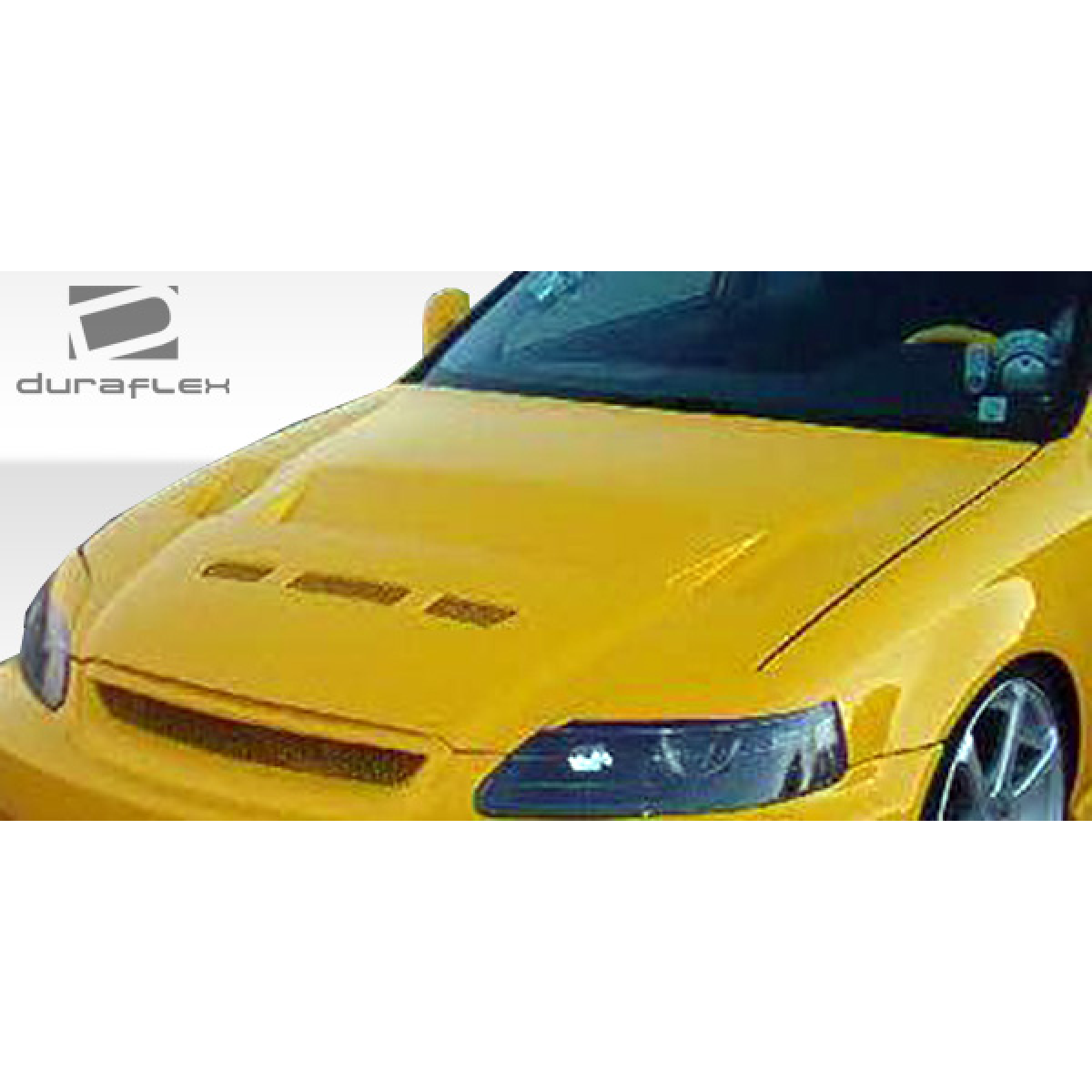 Modify your Honda Civic 1999 with our Exterior/Hoods - Front view of the aftermarket hood at a slight angle