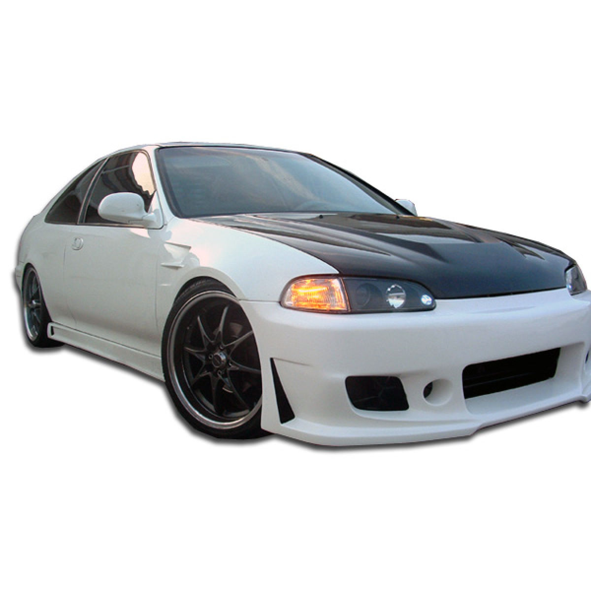 Modify your Honda Civic 1992 with our Exterior/Side Skirts - Front three quarter angle view of car