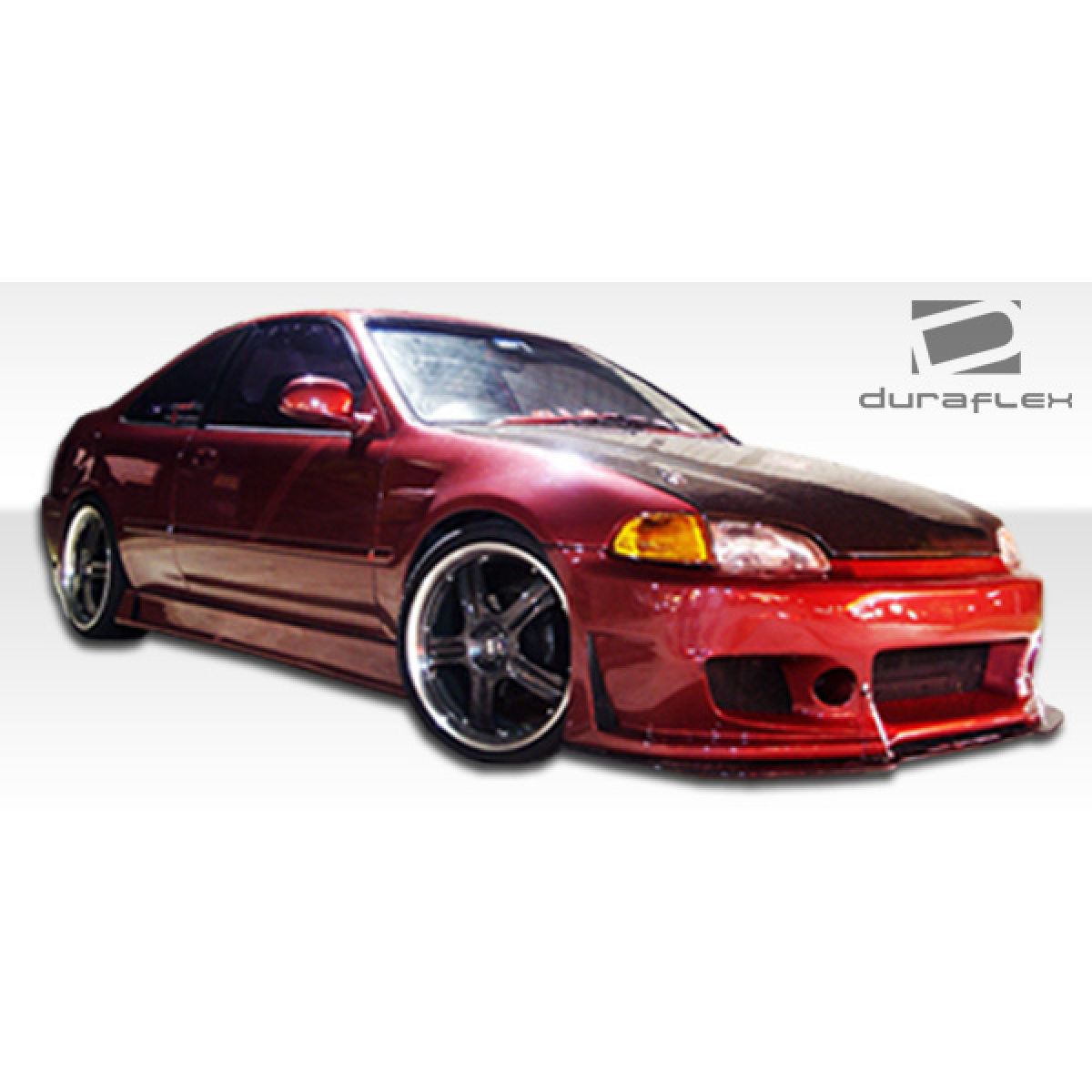 Modify your Honda Civic 1992 with our Exterior/Side Skirts - Front three quarter angle view of the vehicle