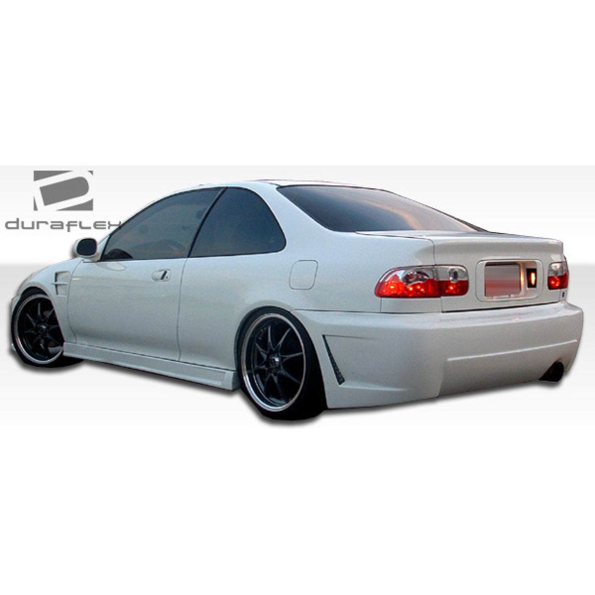 Modify your Honda Civic 1992 with our Exterior/Side Skirts - Rear three quarter angle view of the car