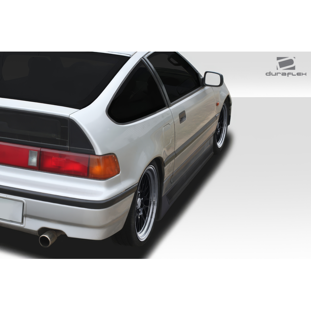 Modify your Honda CRX 1988 with our Exterior/Side Skirts - Angled view from rear right side of the vehicle