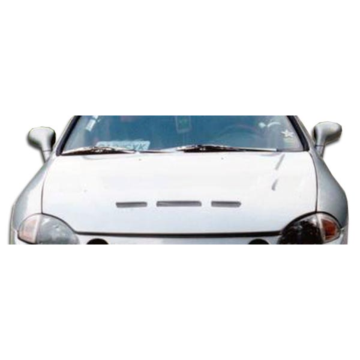 Modify your Honda Civic del Sol 1993 with our Exterior/Hoods - Front view angle of the car hood