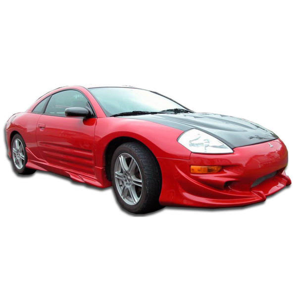 Modify your Mitsubishi Eclipse 2000 with our Exterior/Side Skirts - Viewed from a low front angle showcasing side skirts