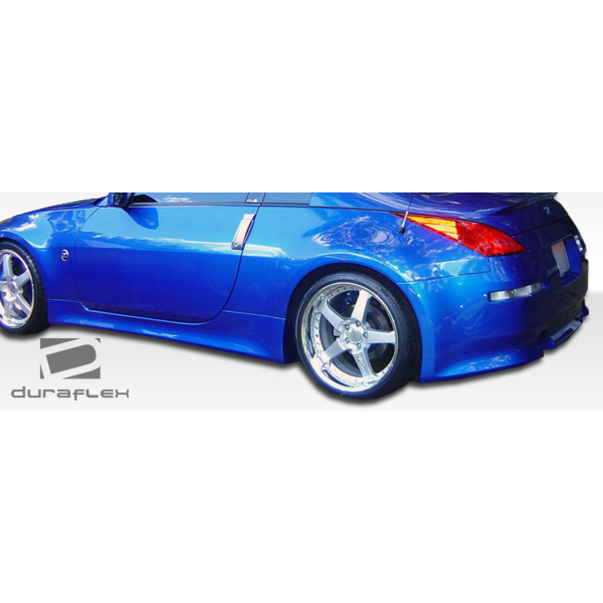 Modify your Nissan 350Z 2003 with our Exterior/Complete Body Kits - Side angle view of Nissan 350Z showing side skirts