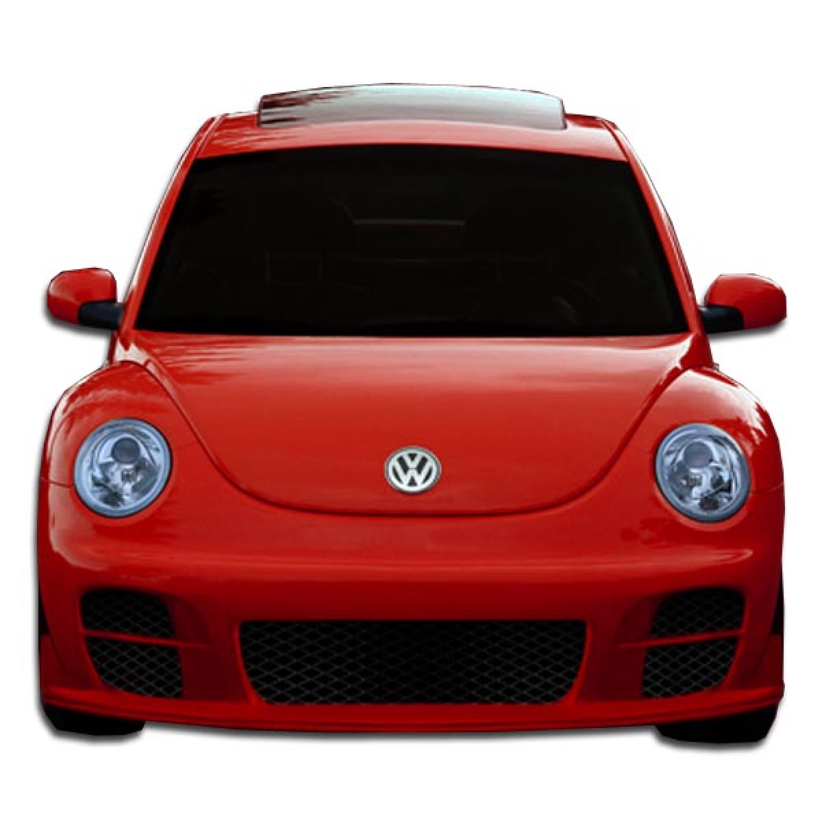 Modify your Volkswagen Beetle 1998 with our Exterior/Front Bumpers or Lips - Front view of the vehicle at eye level