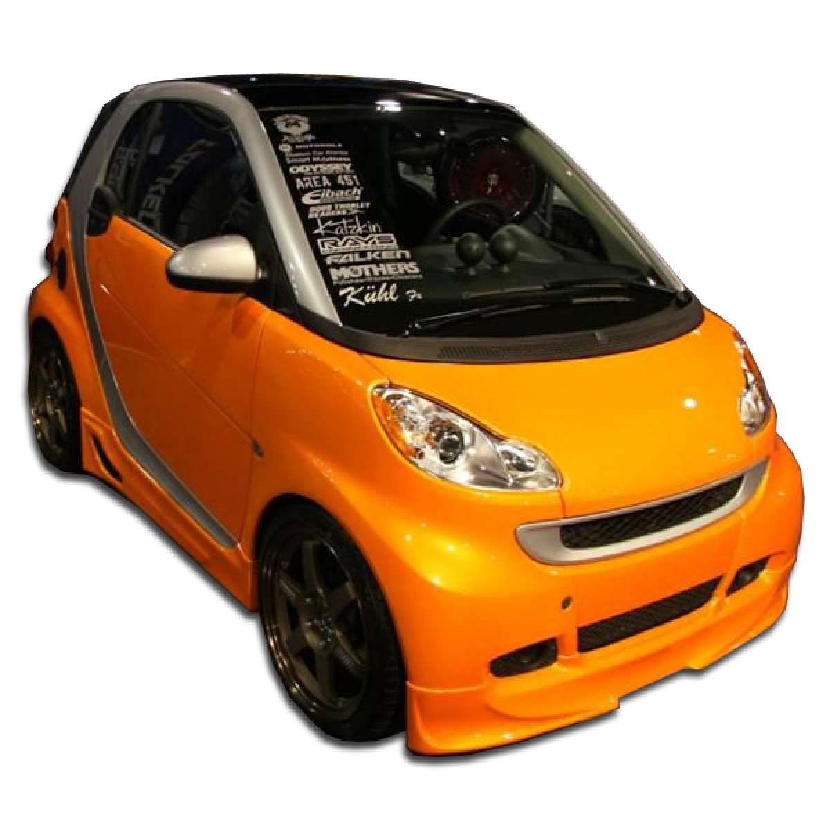 Modify your Smart fortwo 2008 with our Exterior/Front Bumpers or Lips - Front angle view of a modified Smart ForTwo