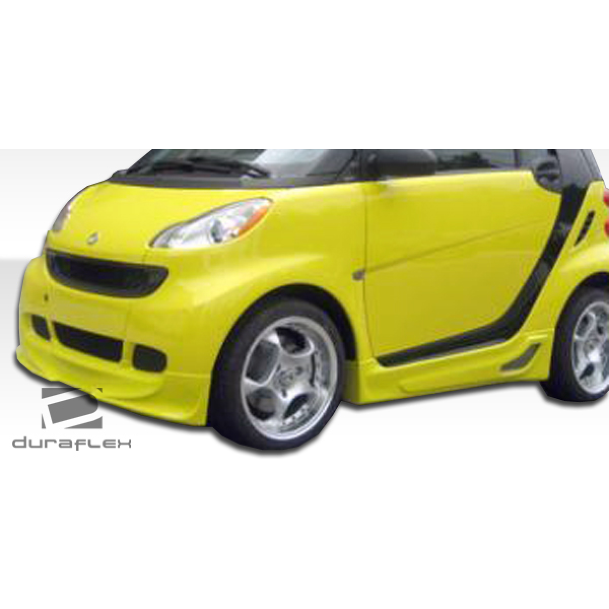 Modify your Smart fortwo 2008 with our Exterior/Front Bumpers or Lips - Front three quarter view of a yellow smart fortwo