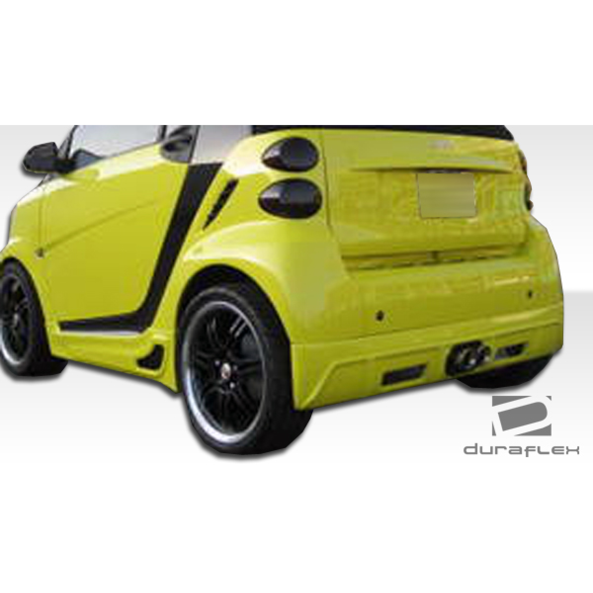 Modify your Smart fortwo 2008 with our Exterior/Rear Bumpers or Lips - Rear three quarter angle view of Smart Fortwo