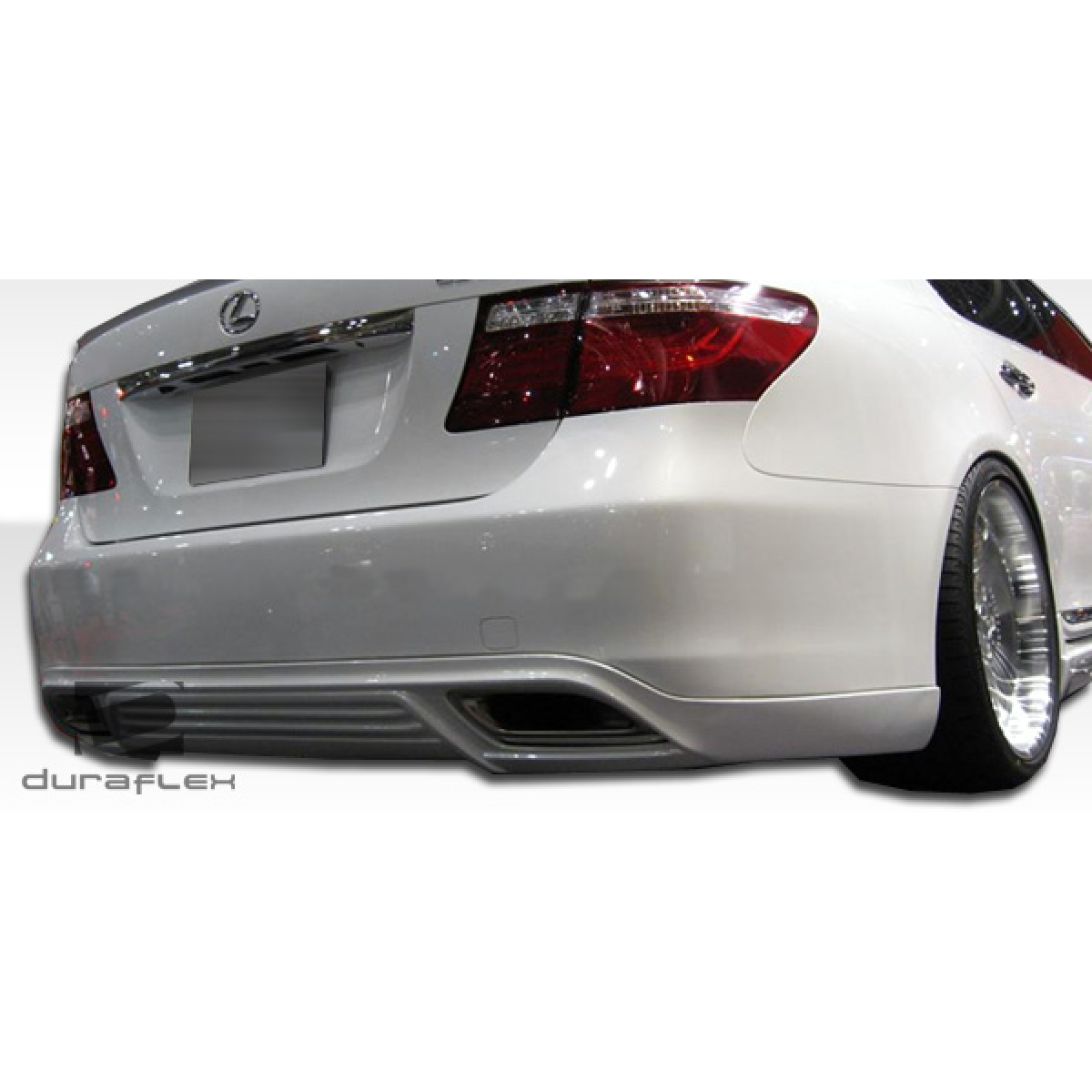 Modify your Lexus LS460 2007 with our Exterior/Rear Bumpers or Lips - Low angle view showing rear bumper attachment