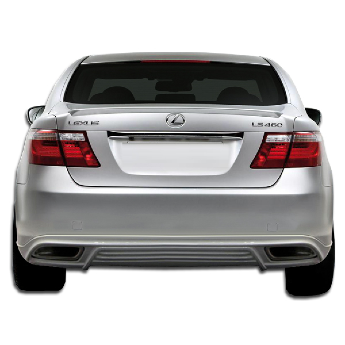 Modify your Lexus LS460 2007 with our Exterior/Rear Bumpers or Lips - Rear view of vehicle showing part from the back