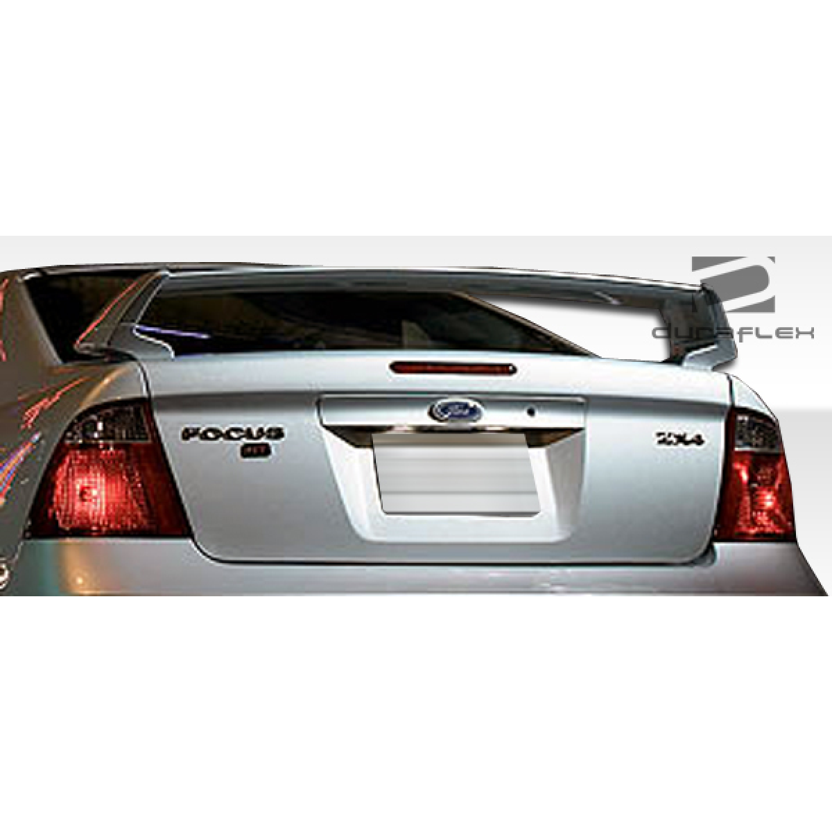 Modify your Ford Focus 2000 with our Exterior/Wings - Rear angle view of Ford Focus with spoiler