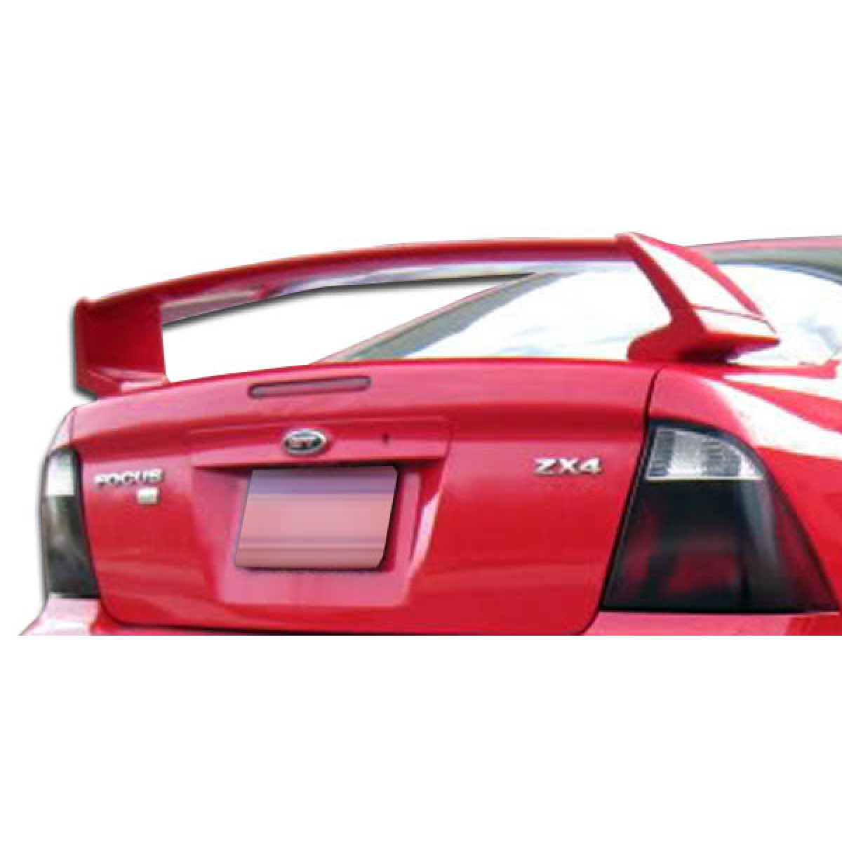 Modify your Ford Focus 2000 with our Exterior/Wings - Rear view showing trunk lid spoiler from above