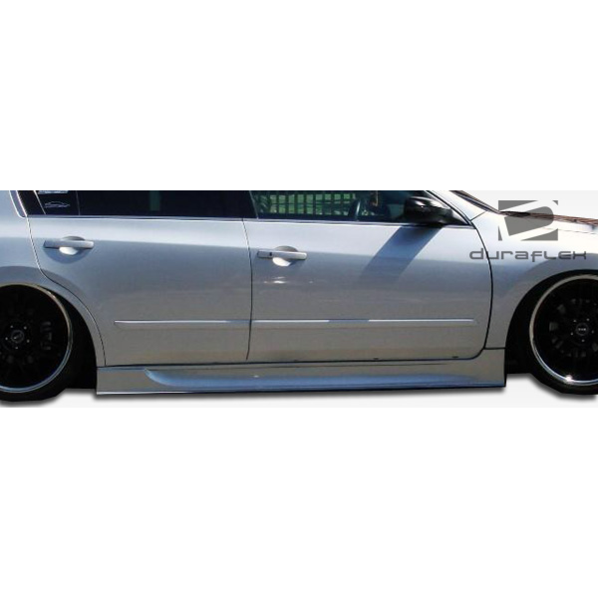 Modify your Nissan Altima 2007 with our Exterior/Complete Body Kits - Side view angle of Nissan Altima with side skirts