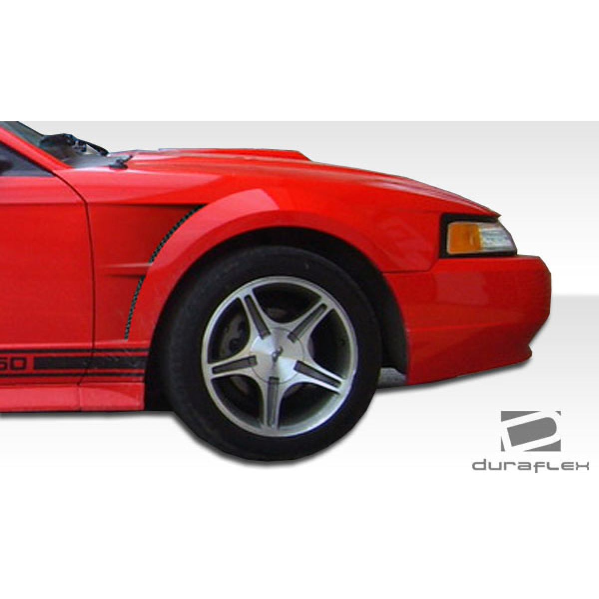 Modify your Ford Mustang 1999 with our Exterior/Fenders - Part image is seen at a side angle showing fender