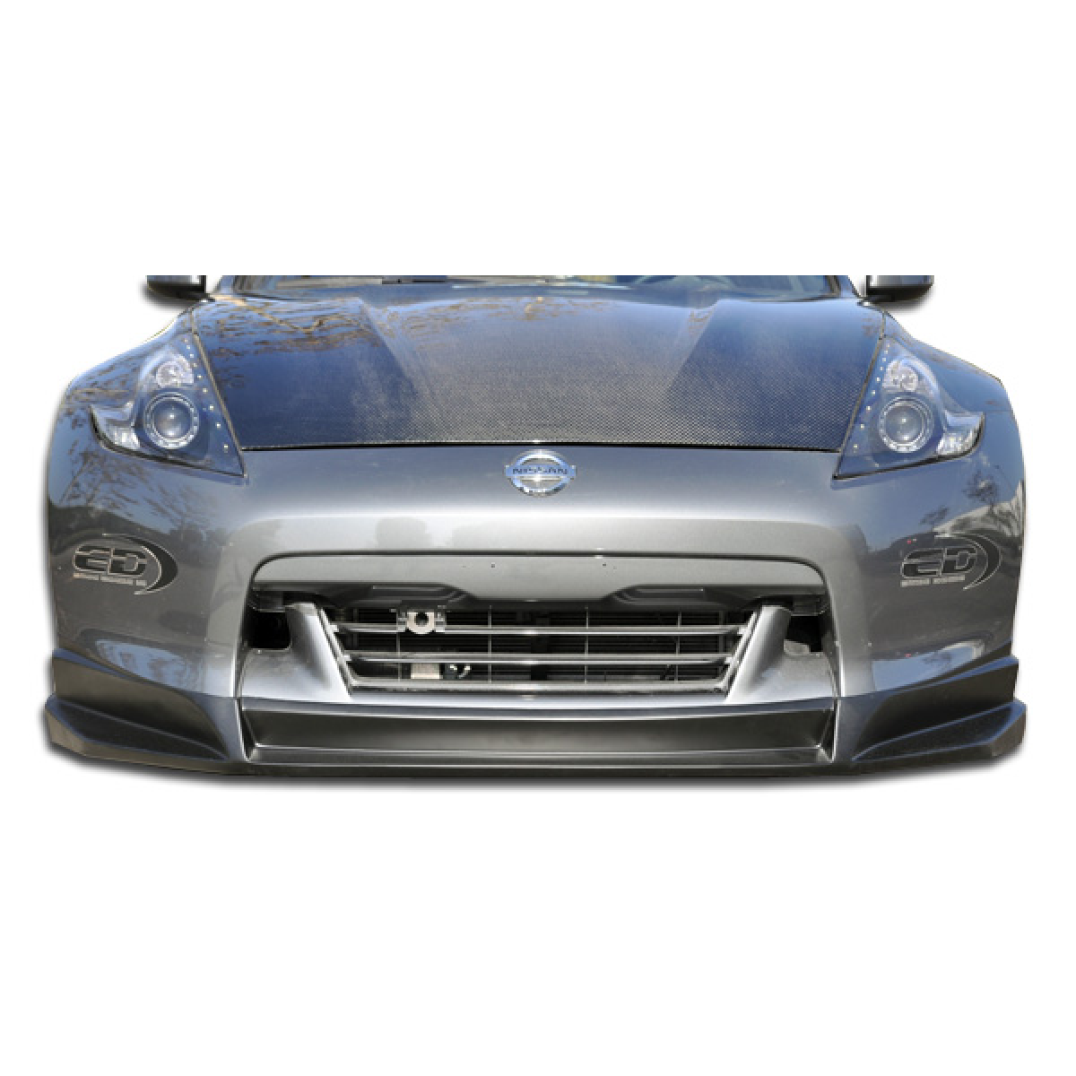 Modify your Nissan 370Z 2009 with our Exterior/Front Bumpers or Lips - Front view at a slight upward angle