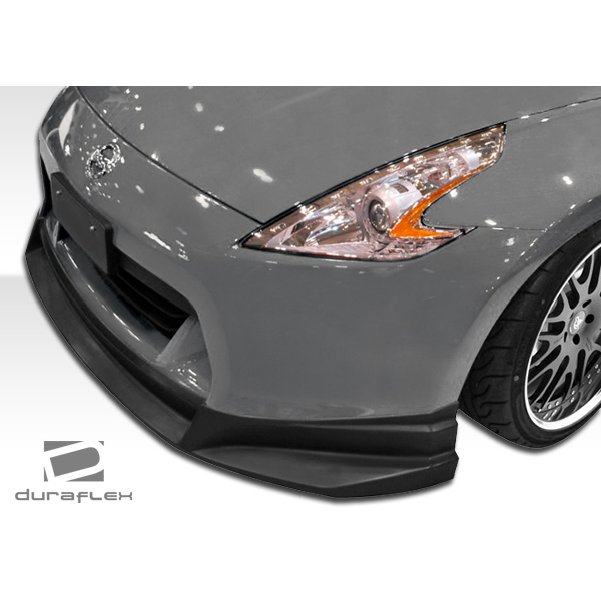 Modify your Nissan 370Z 2009 with our Exterior/Front Bumpers or Lips - Front view of a car part at low angle