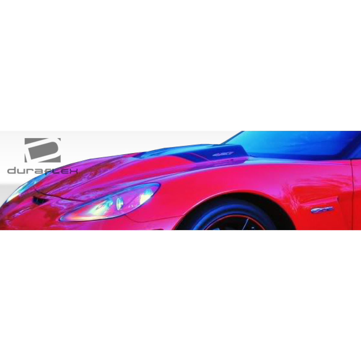Modify your Chevrolet Corvette 2005 with our Exterior/Hoods - Front angle view of the vehicle hood