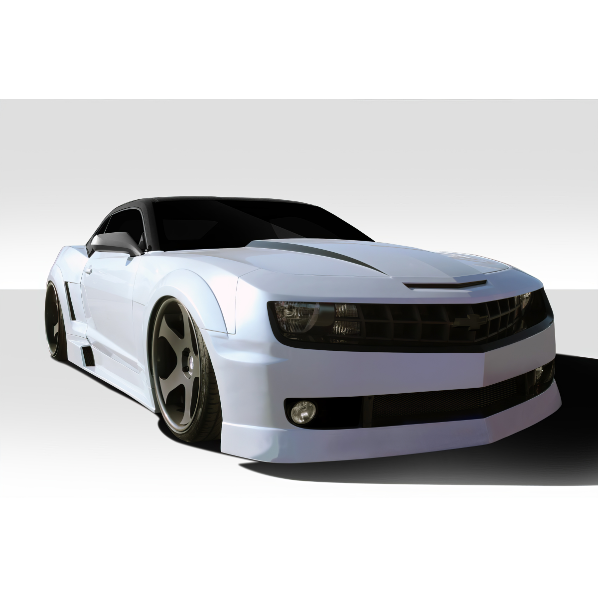 Modify your Chevrolet Camaro 2010 with our Exterior/Complete Body Kits - Front three quarter view of a modified Camaro
