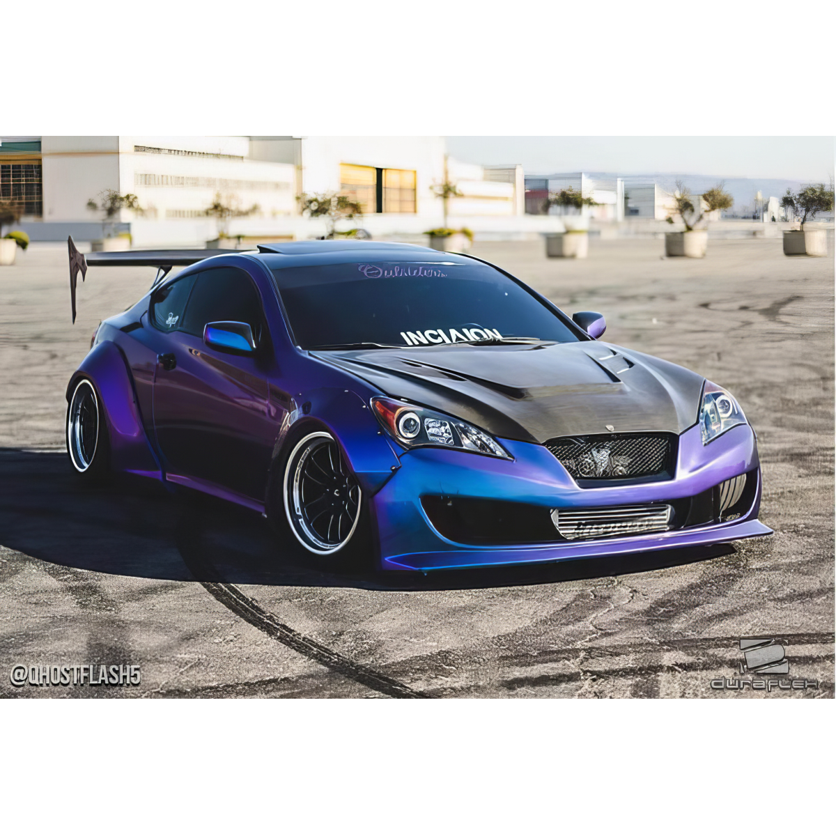 Modify your Genesis G70 2010 with our Exterior/Front Bumpers or Lips - Front view of modified Hyundai Genesis Coupe