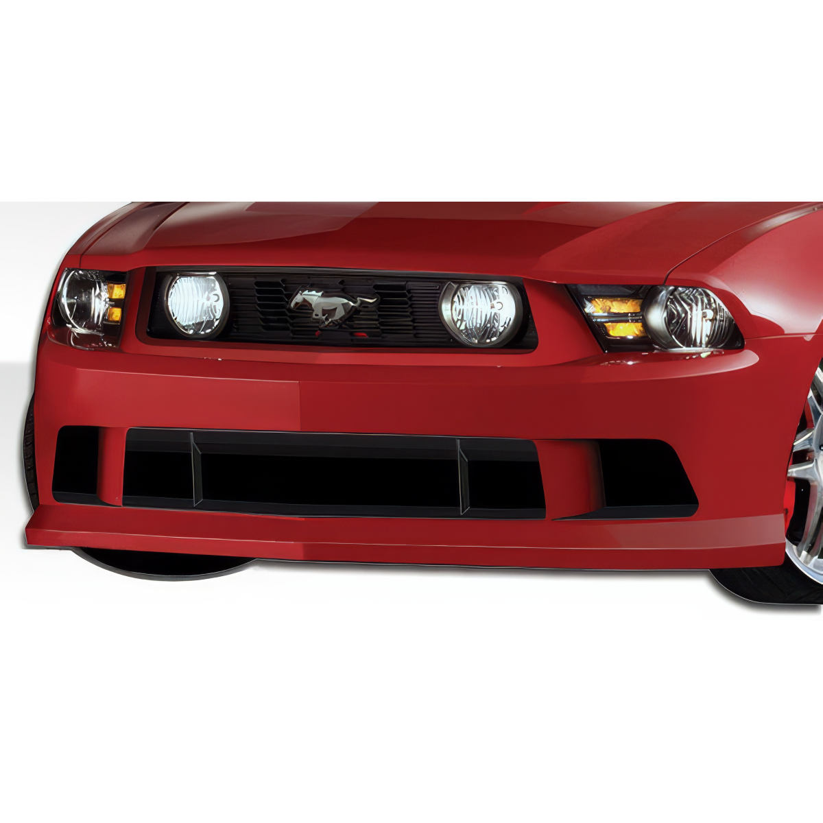 Modify your Ford Mustang 2010 with our Exterior/Front Bumpers or Lips - Front view of bumper at a straight angle