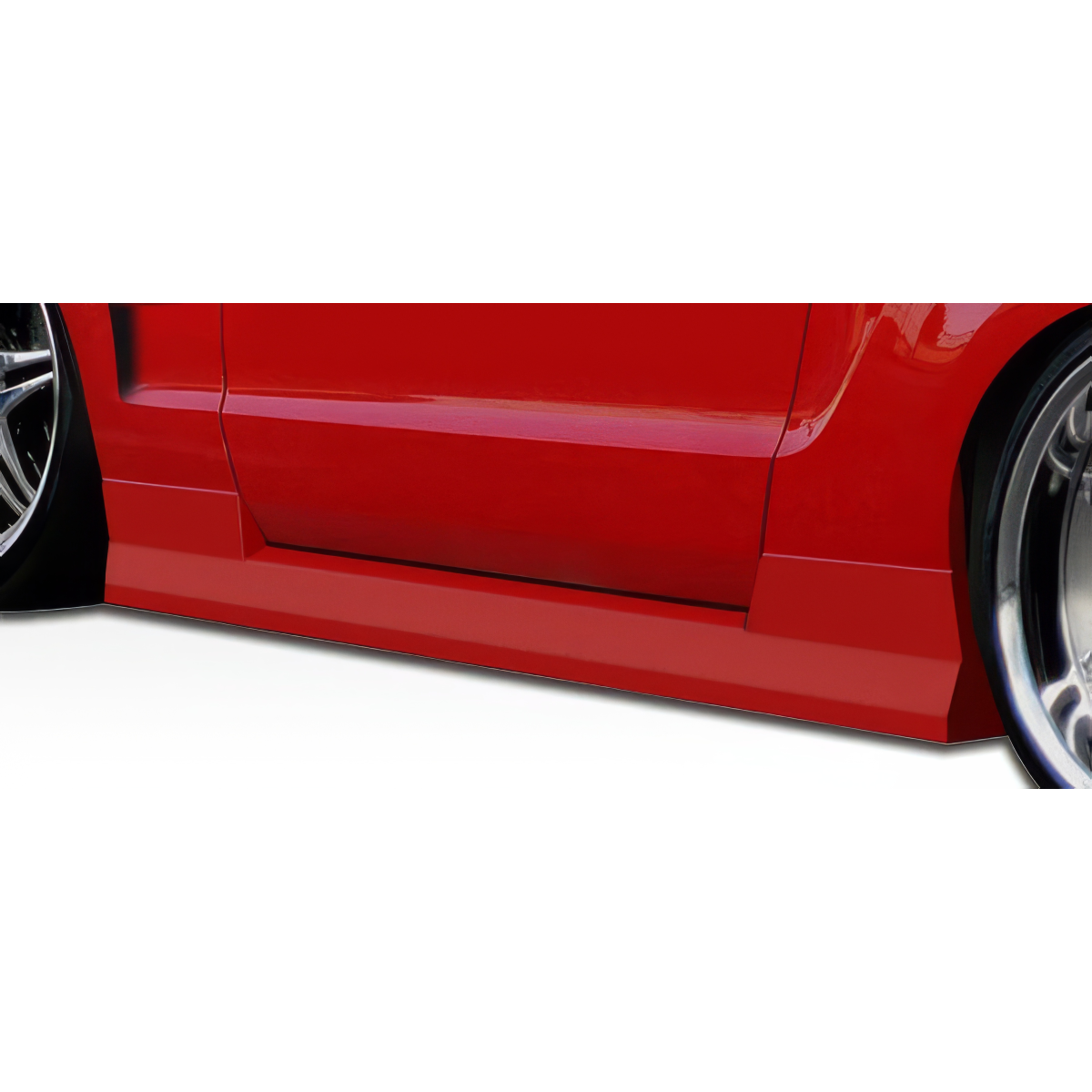 Modify your Ford Mustang 2005 with our Exterior/Side Skirts - Close up of side skirts at a low angle